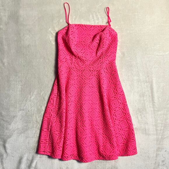 Lilly Pulitzer Jennilee Crotchet Lace Dress & Tatum Fringe Cardigan Size XS BOTH - Picture 3 of 15